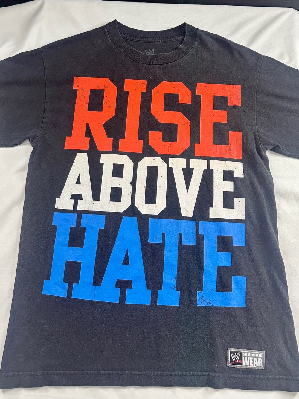 John Cena WWE Rise Above Hate Shirt Medium Hustle Loyalty Respect